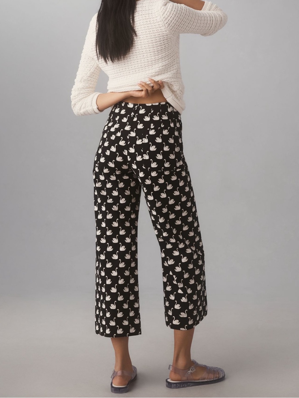 Anthropologie Colette High Rise Wide Leg Crop Pants by Maeve in Magic Fabric - Picture 4 of 9